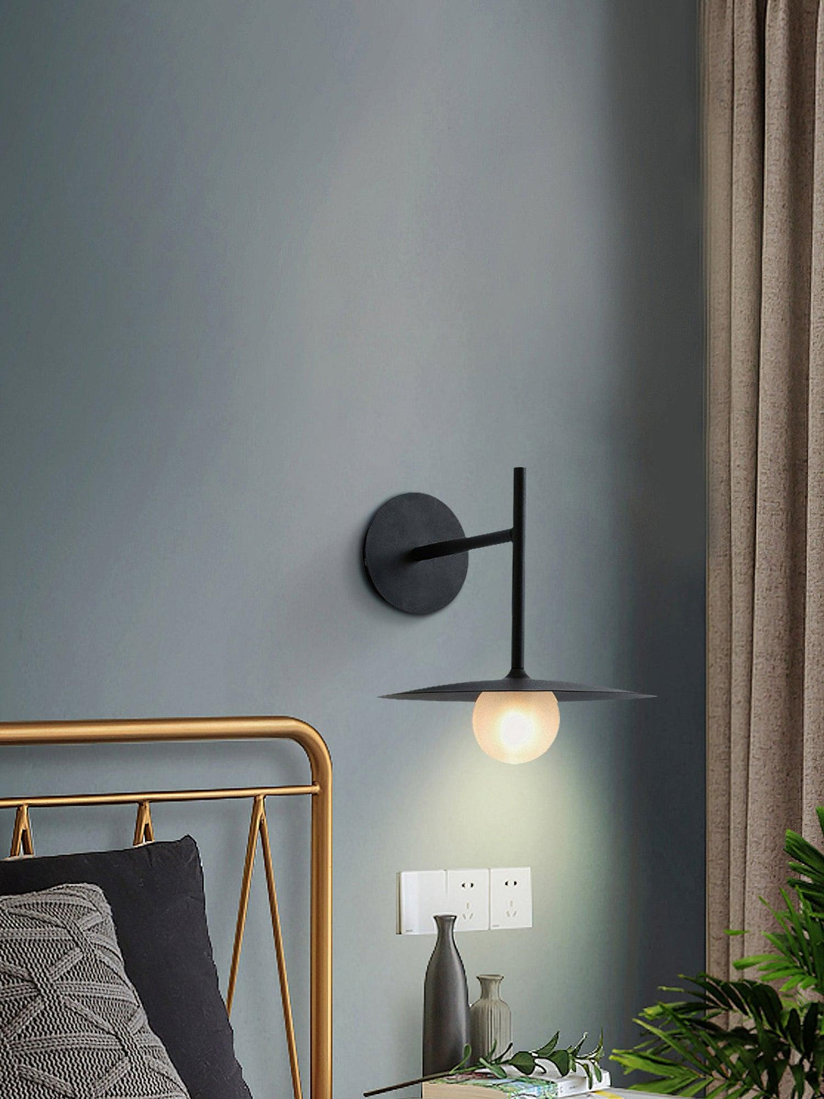 Orsilus Vintage Industrial Wandleuchte mit Stecker