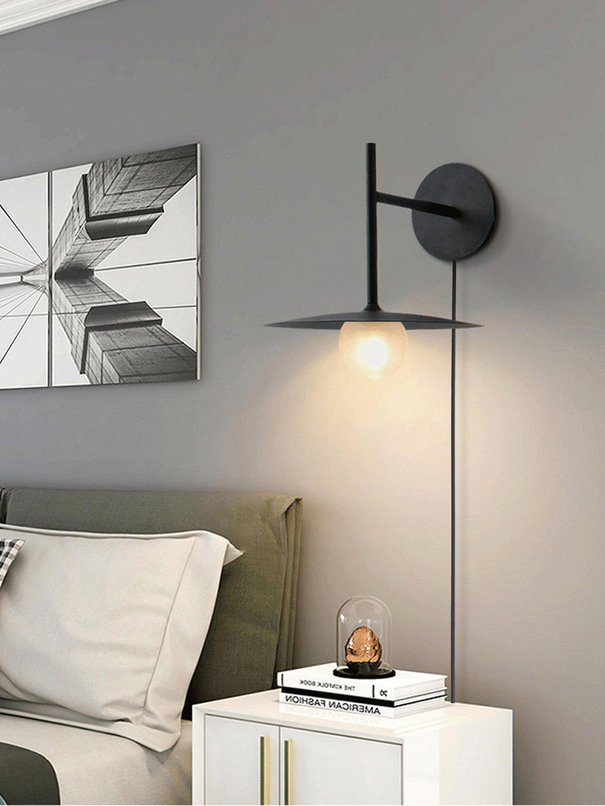 Orsilus Vintage Industrial Wandleuchte mit Stecker