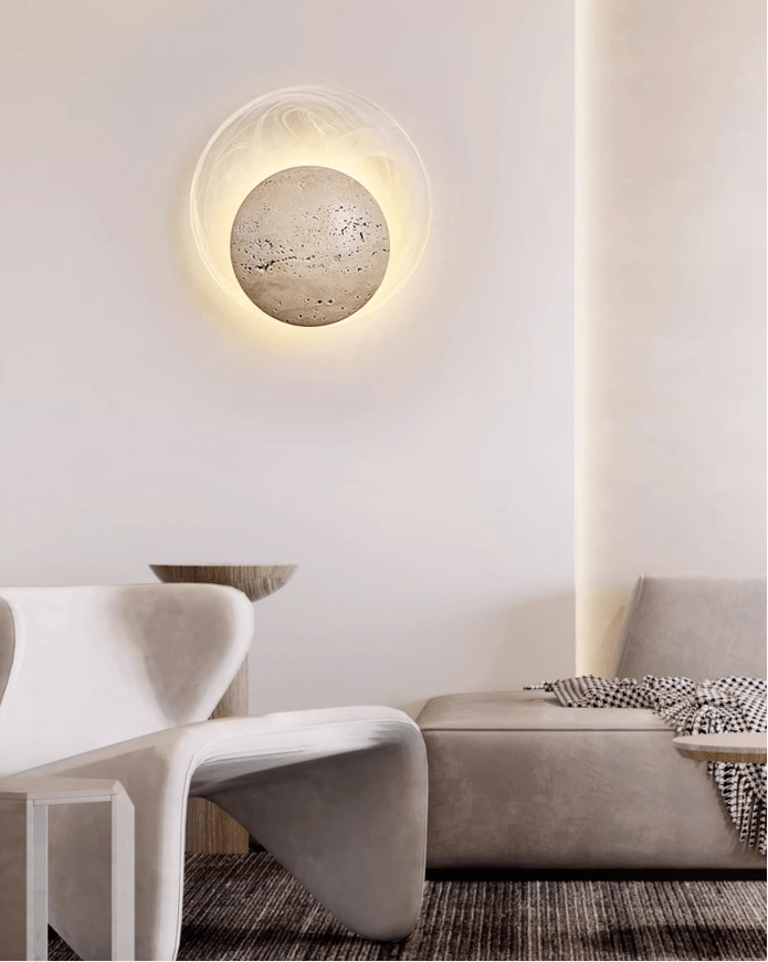 Serinette Orin Travertine Wandleuchte