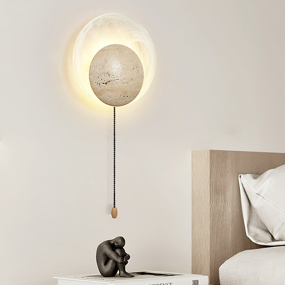 Serinette Orin Travertine Wandleuchte
