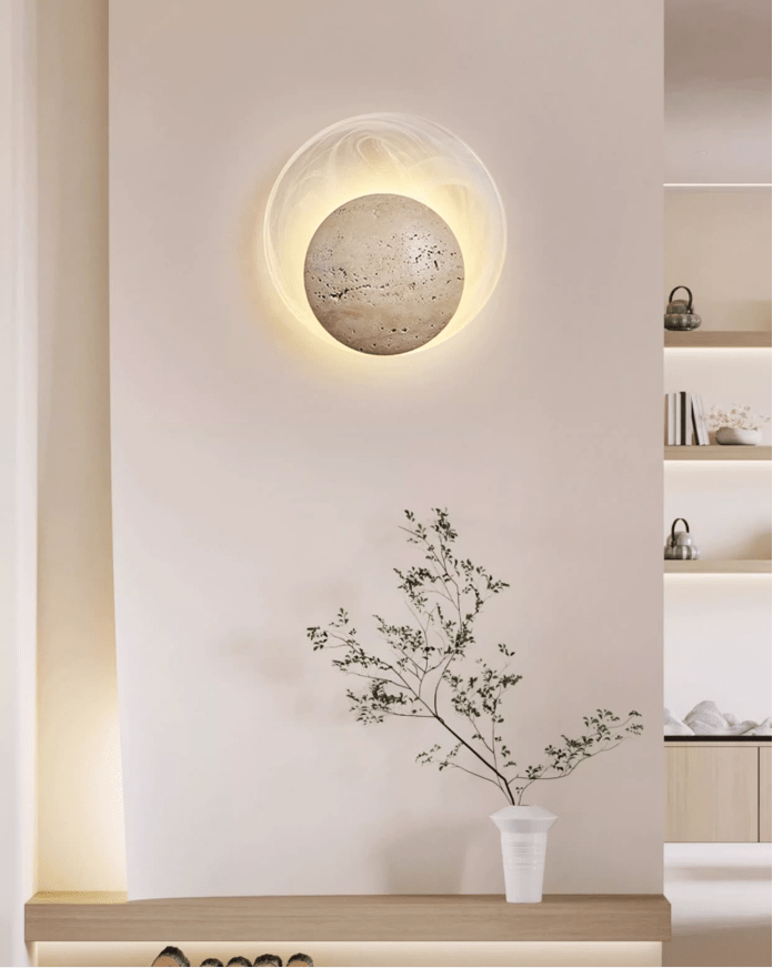 Serinette Orin Travertine Wandleuchte