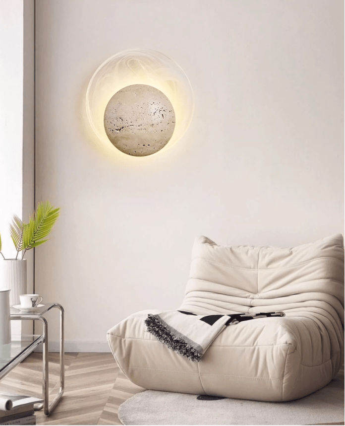 Serinette Orin Travertine Wandleuchte