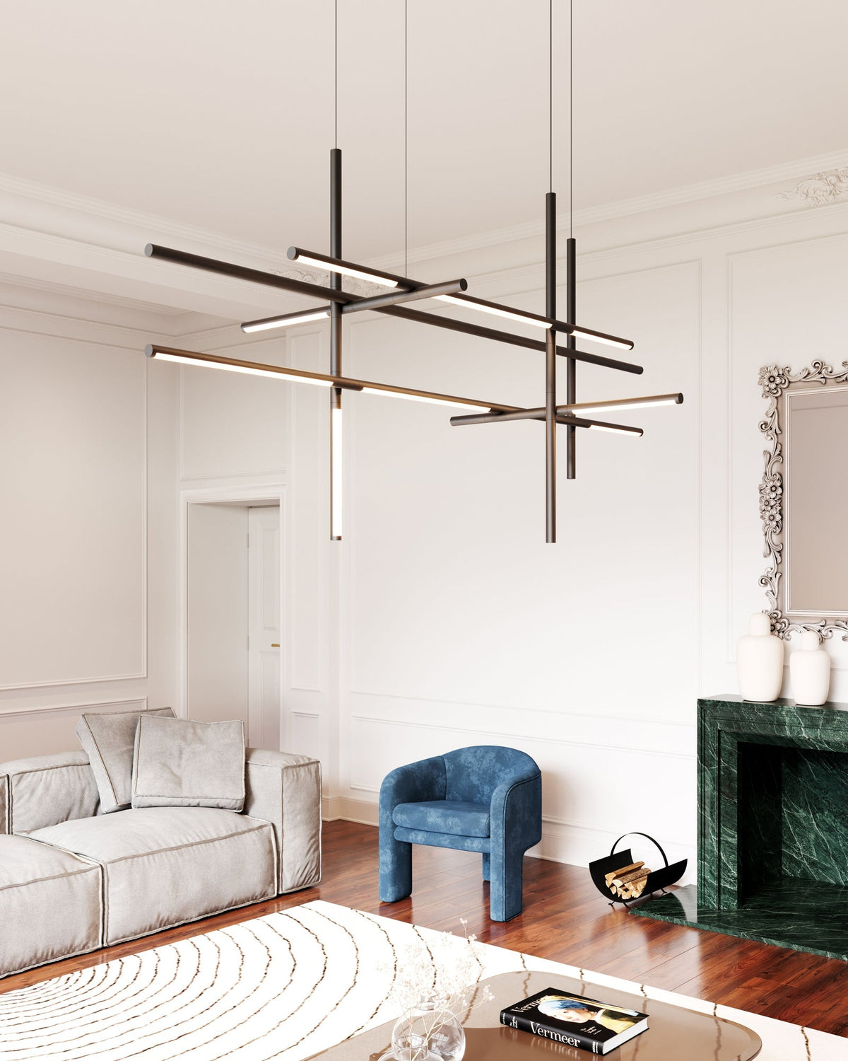 Geometric lineare Pendelleuchte