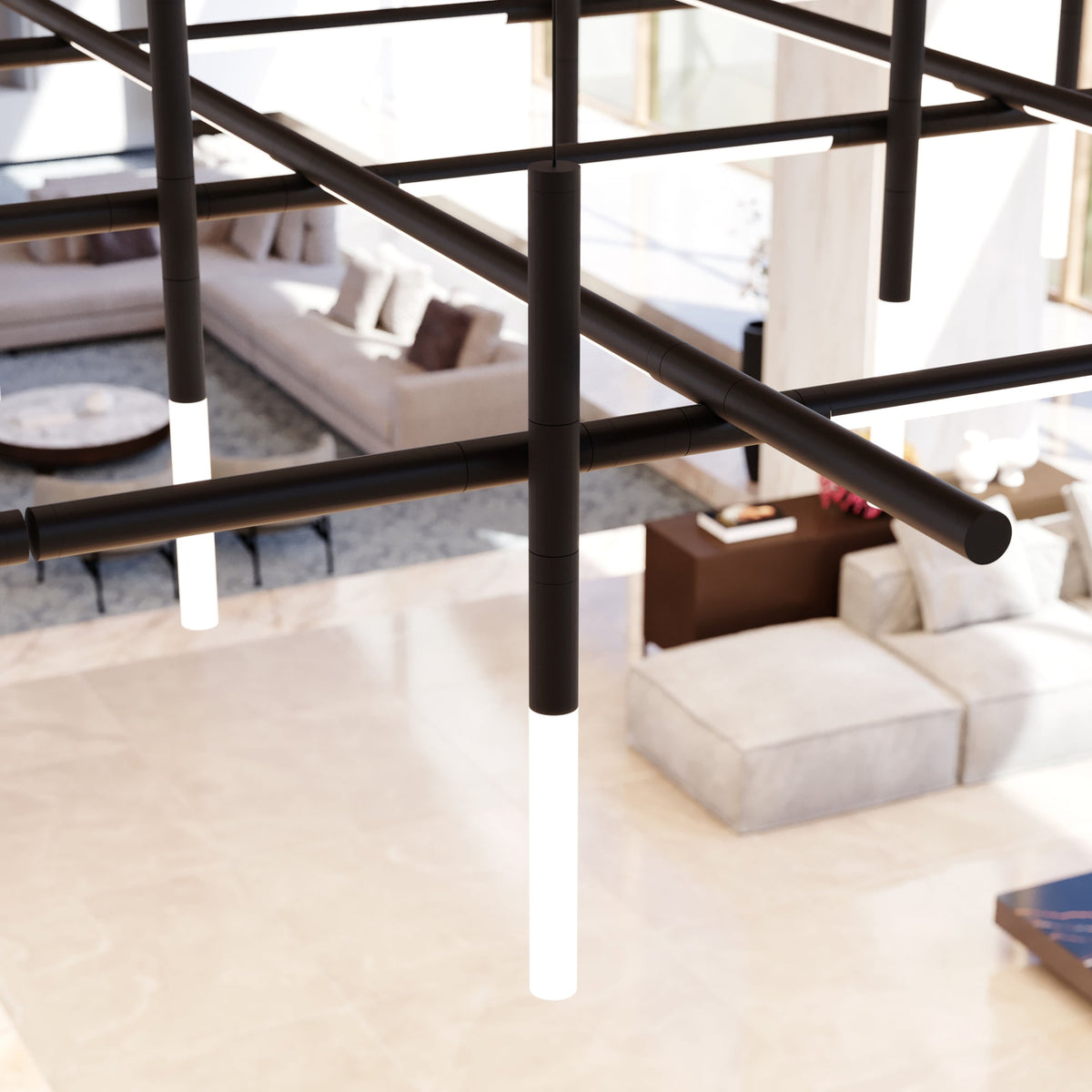 Geometric lineare Pendelleuchte