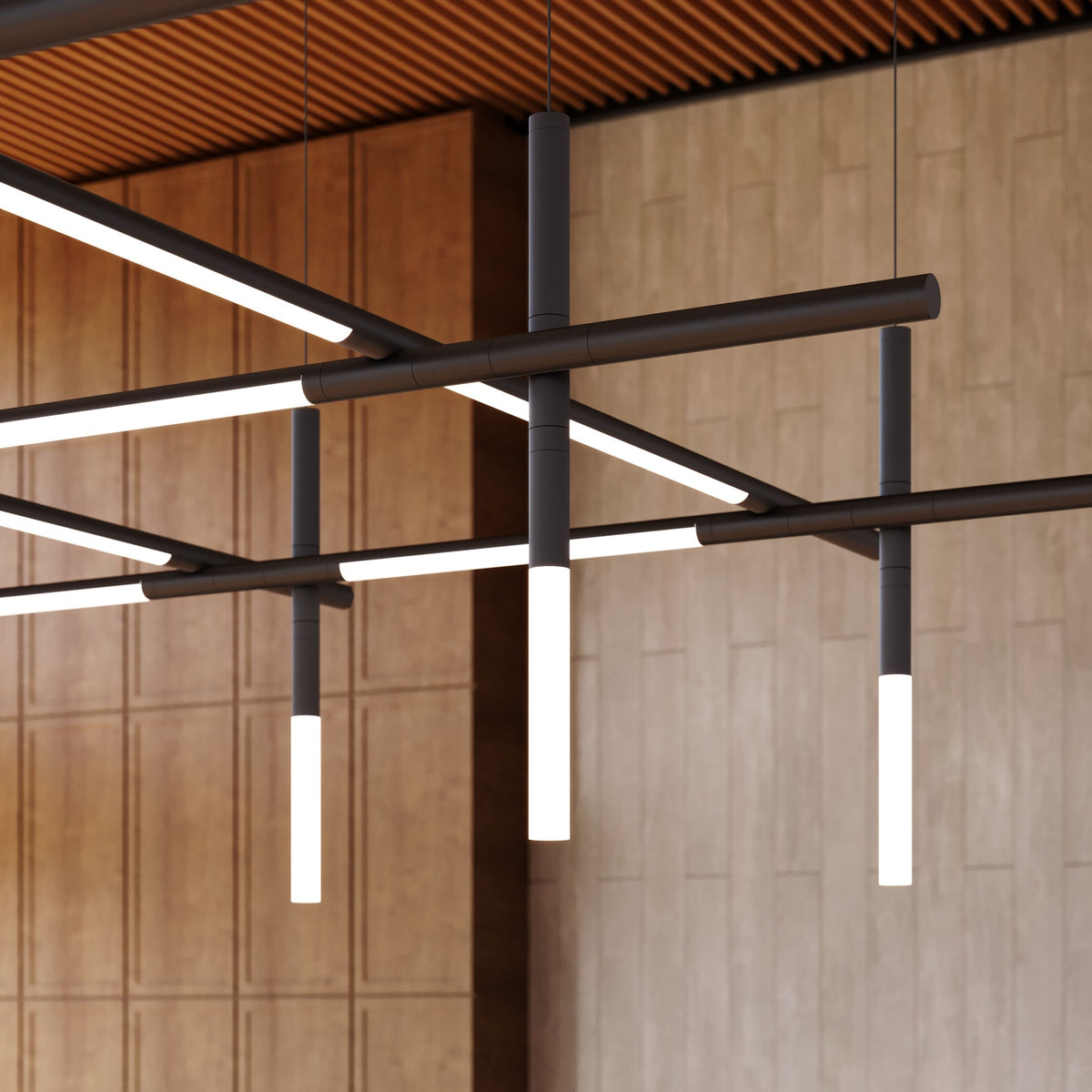 Geometric lineare Pendelleuchte