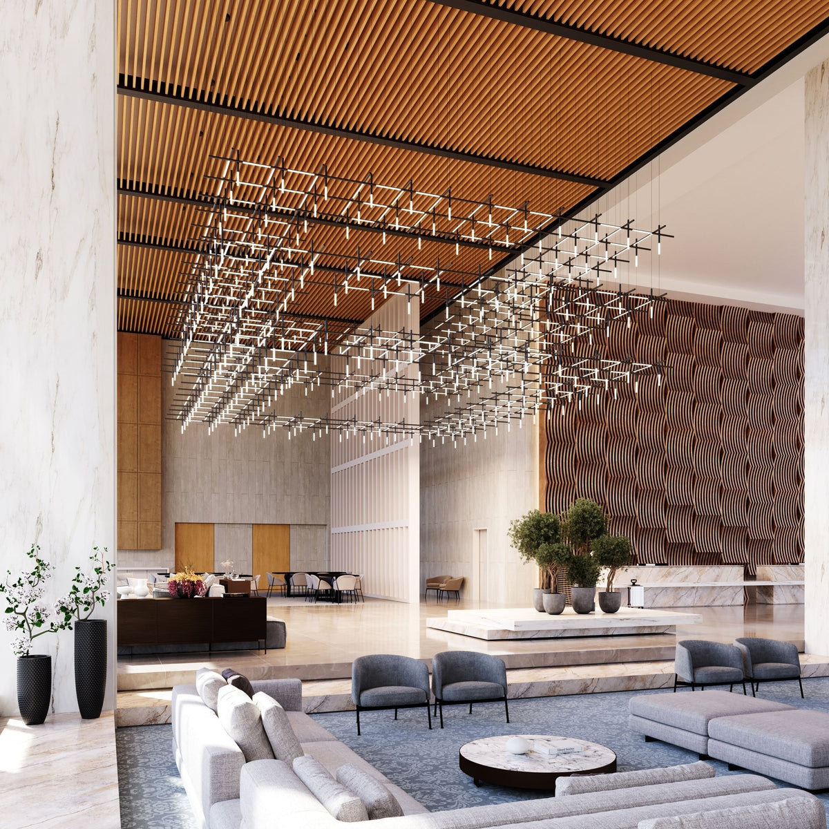 Geometric lineare Pendelleuchte