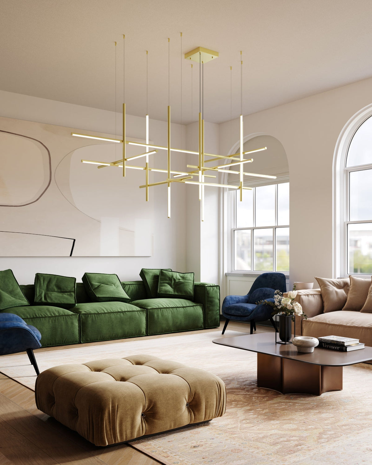 Geometric lineare Pendelleuchte