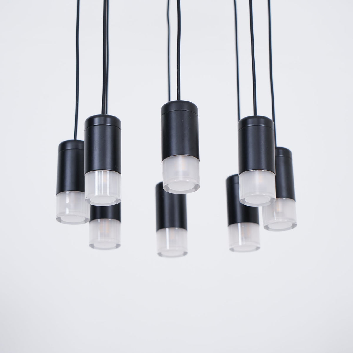 Elaalora Pendelleuchte Geometrisches Drahtdesign Schwarz LED