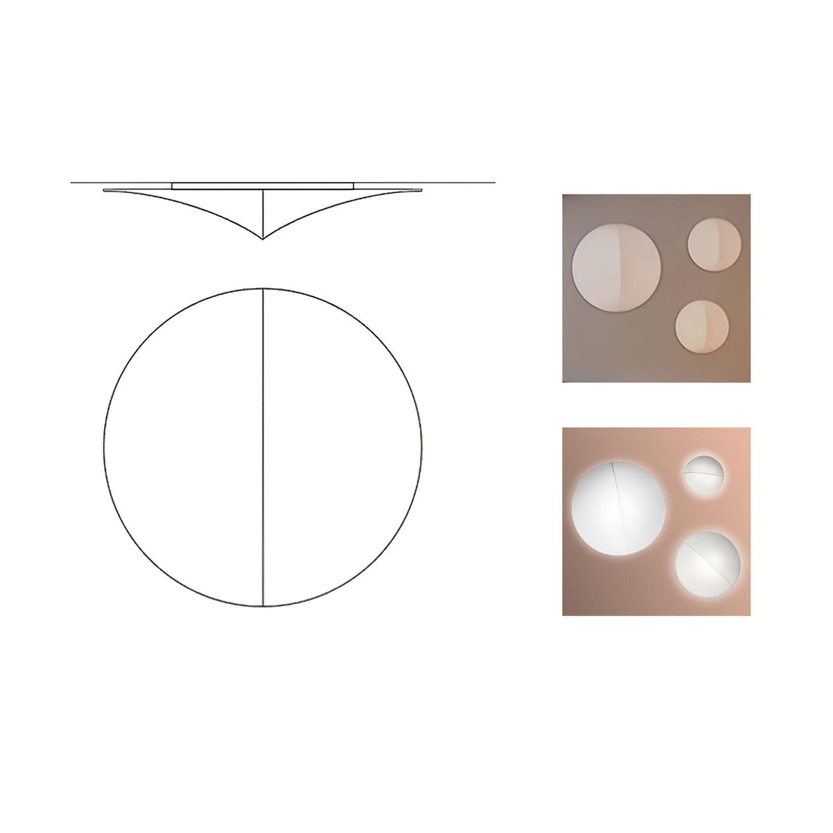 Linivelia Minimalistische Wandleuchte aus Stoff