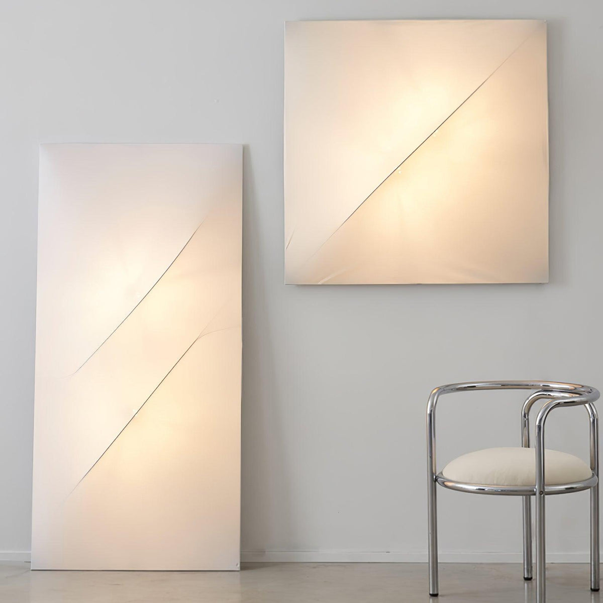 Linivelia Minimalistische Wandleuchte aus Stoff