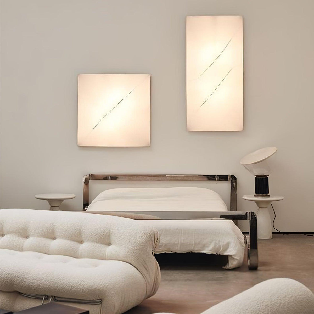 Linivelia Minimalistische Wandleuchte aus Stoff
