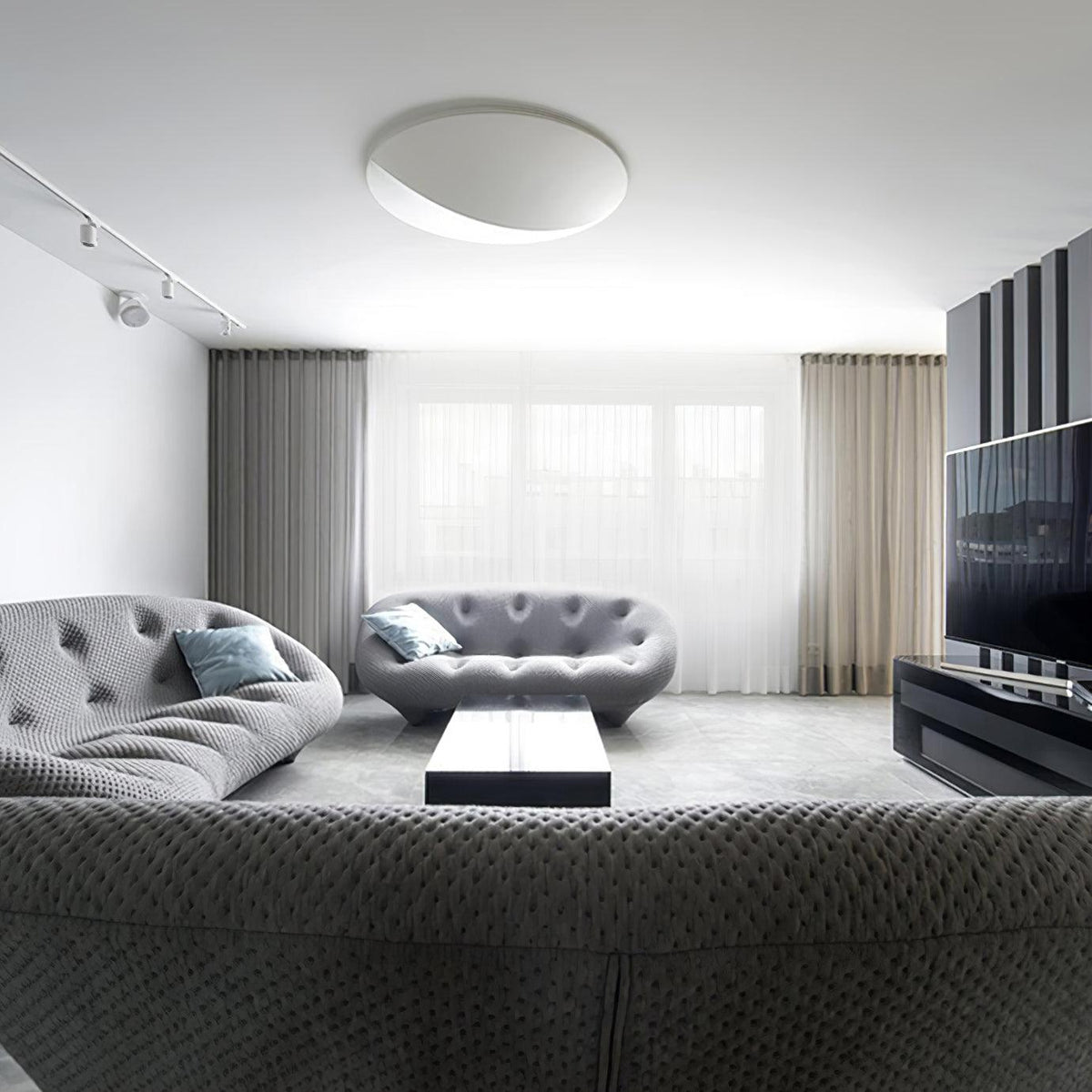 Linivelia Minimalistische Wandleuchte aus Stoff