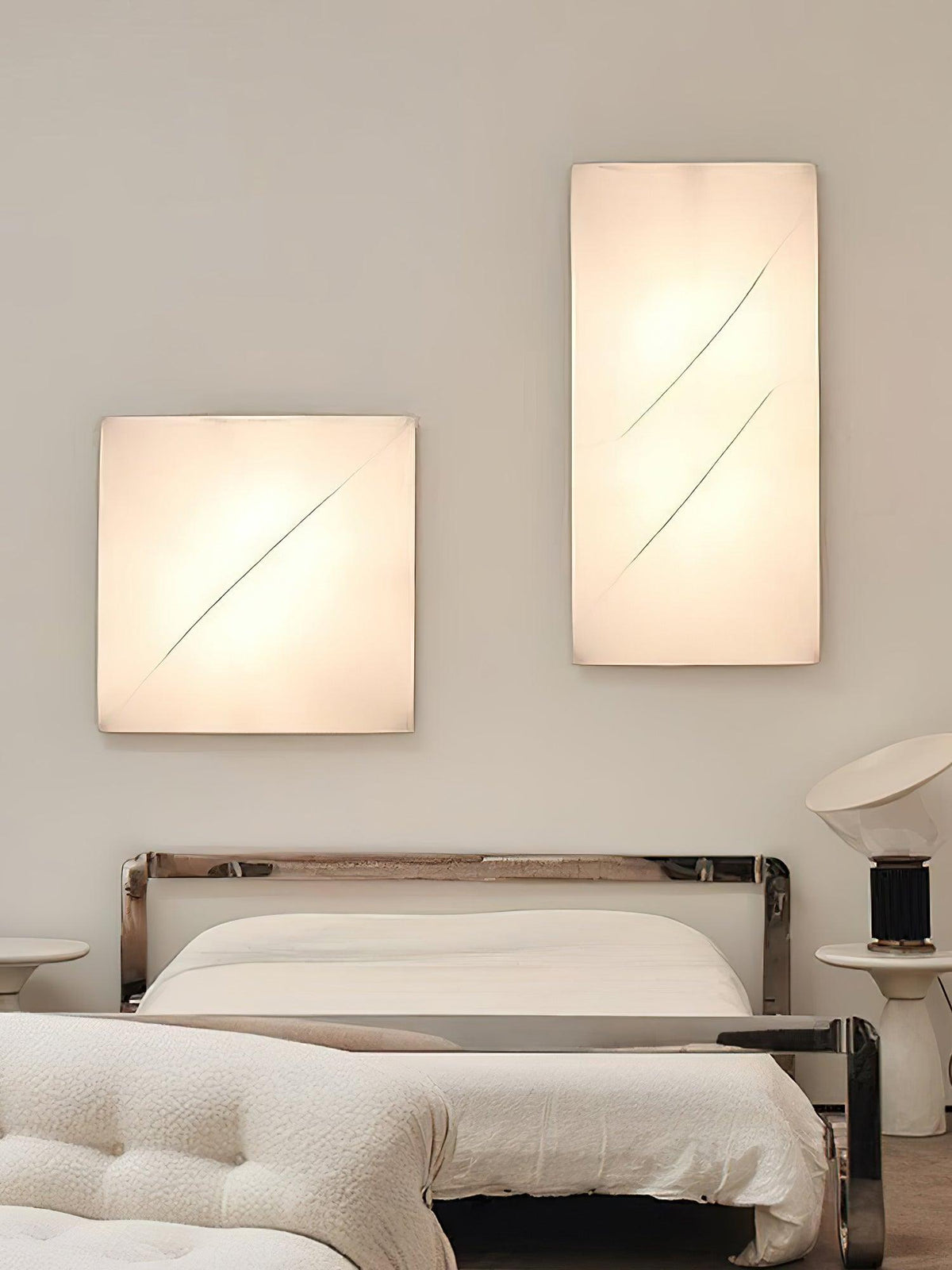 Linivelia Minimalistische Wandleuchte aus Stoff