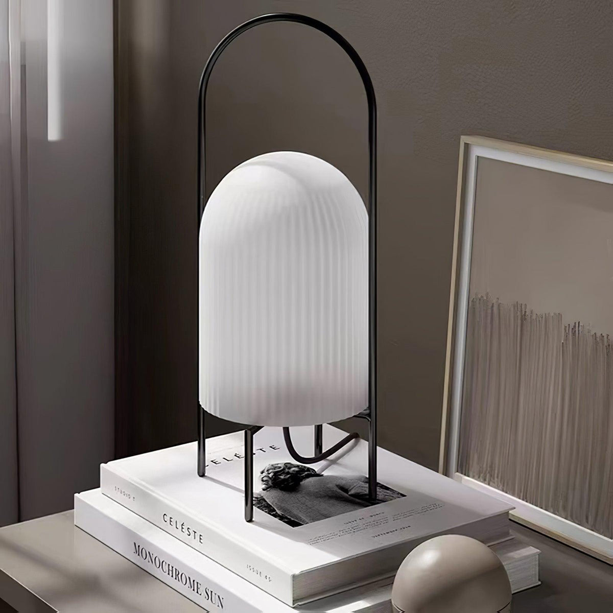 Firaie Tischleuchte aus Glas im minimalistischen Stil