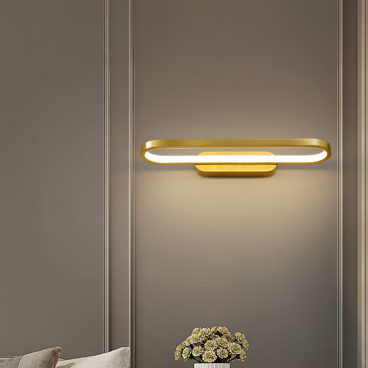 Casaraya zeitgenössische minimalistische LED-Wandleuchte aus Messing