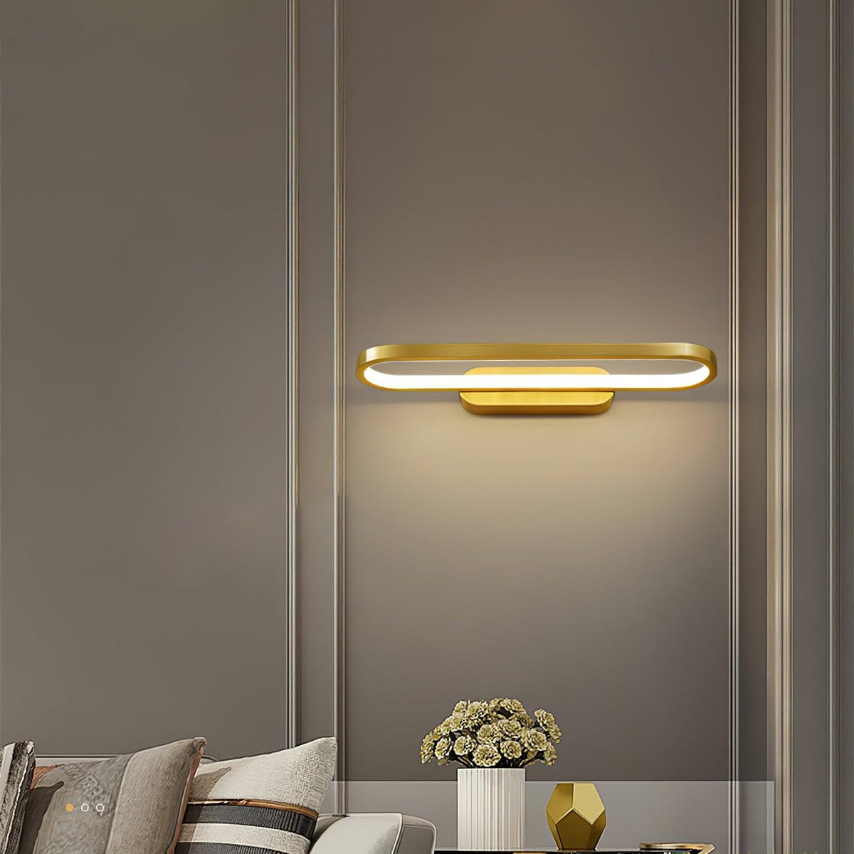 Casaraya zeitgenössische minimalistische LED-Wandleuchte aus Messing