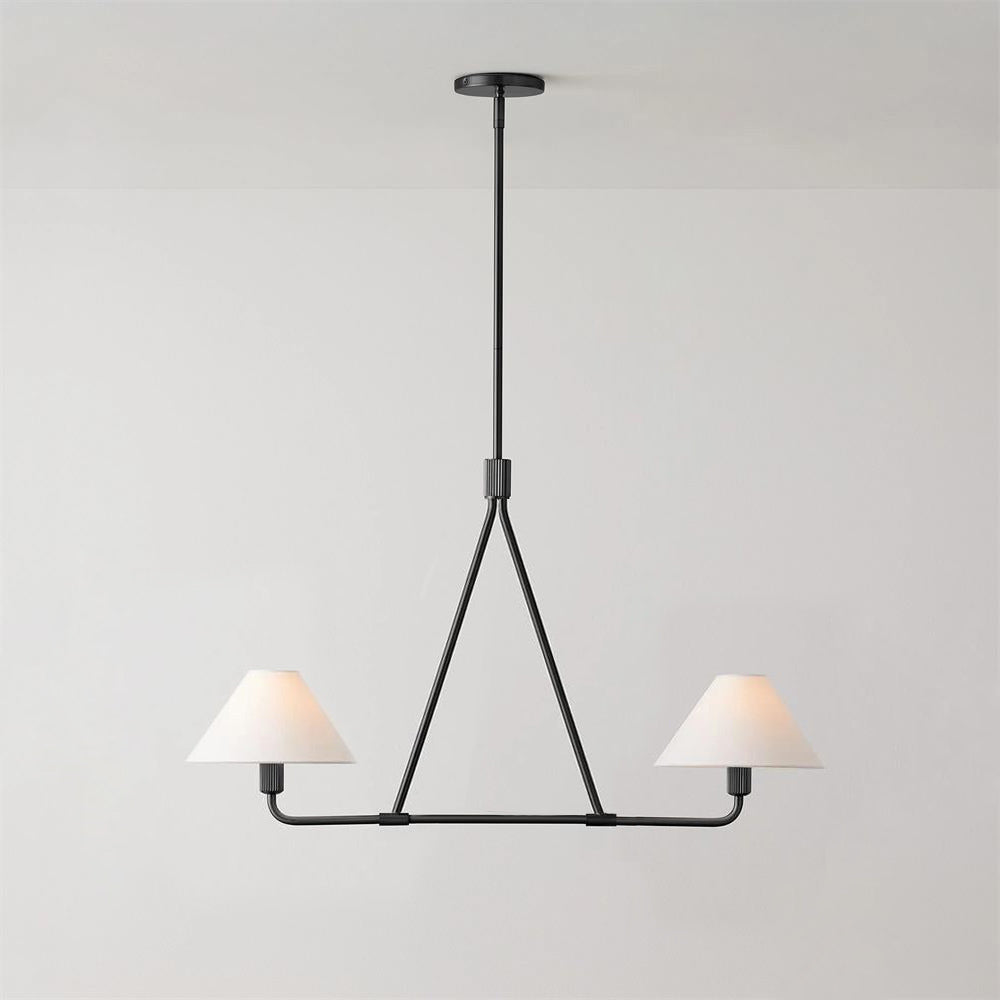 Ornuvyh Vintage Industrial Kronleuchter aus Metall mit Stoff