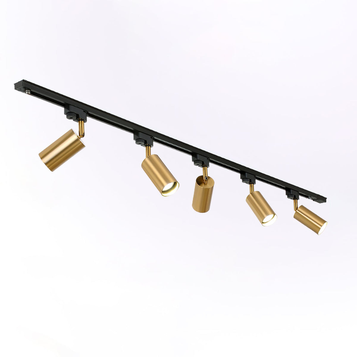 Bera Track Light vergoldete zylindrische Leuchte zeitgenössisch für Wohnzimmer Küche