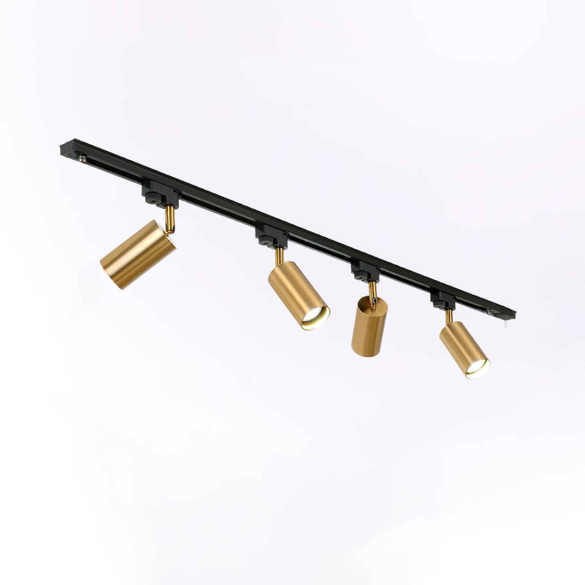 Bera Track Light vergoldete zylindrische Leuchte zeitgenössisch für Wohnzimmer Küche