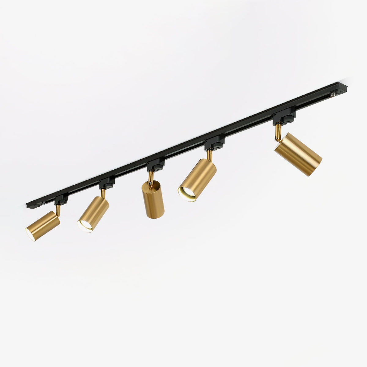 Bera Track Light vergoldete zylindrische Leuchte zeitgenössisch für Wohnzimmer Küche