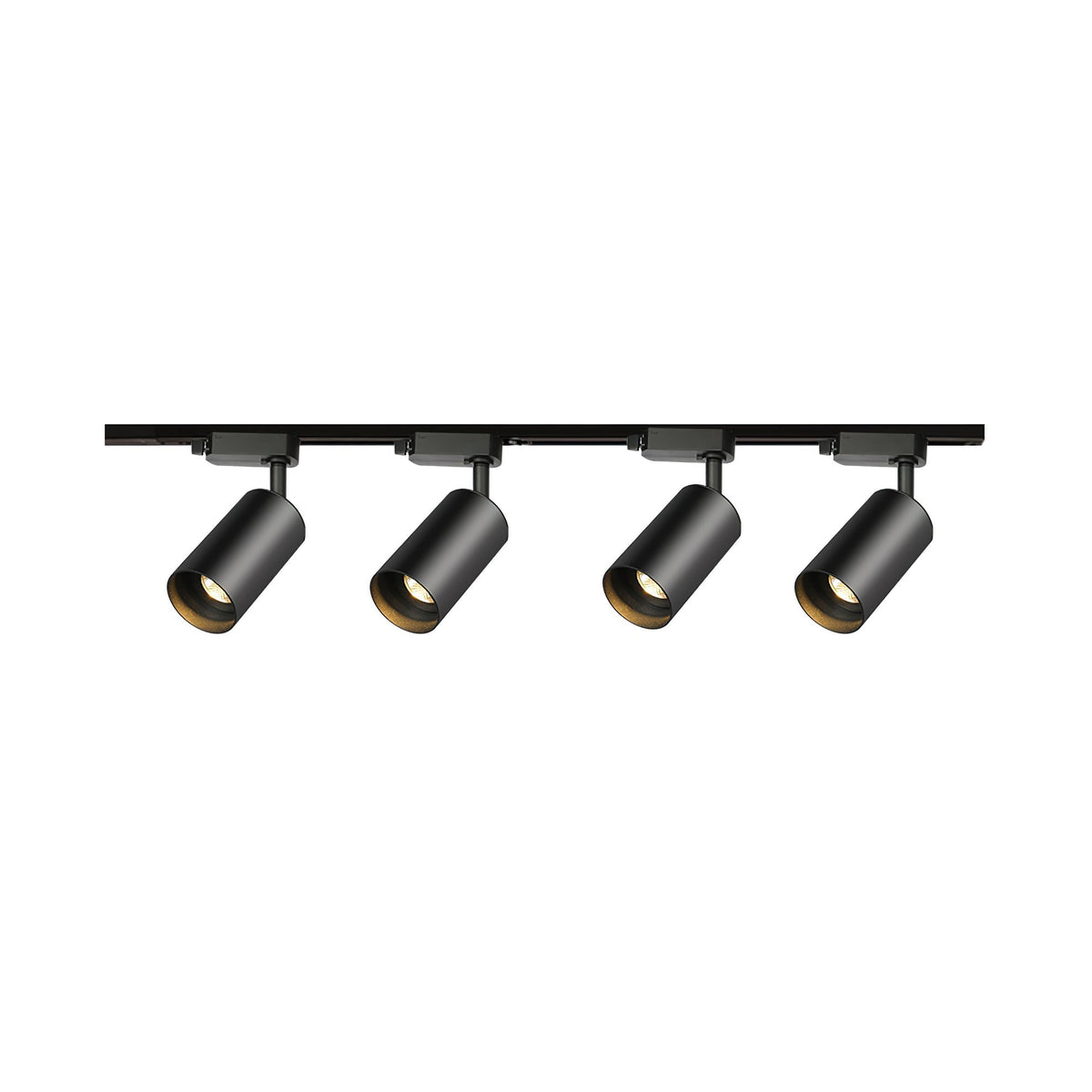 Bera Track Light vergoldete zylindrische Leuchte zeitgenössisch für Wohnzimmer Küche