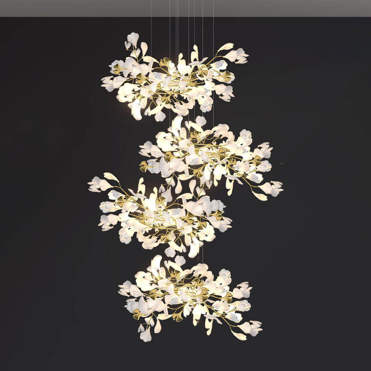 Eurzoris Gingko-Blatt-Kronleuchter