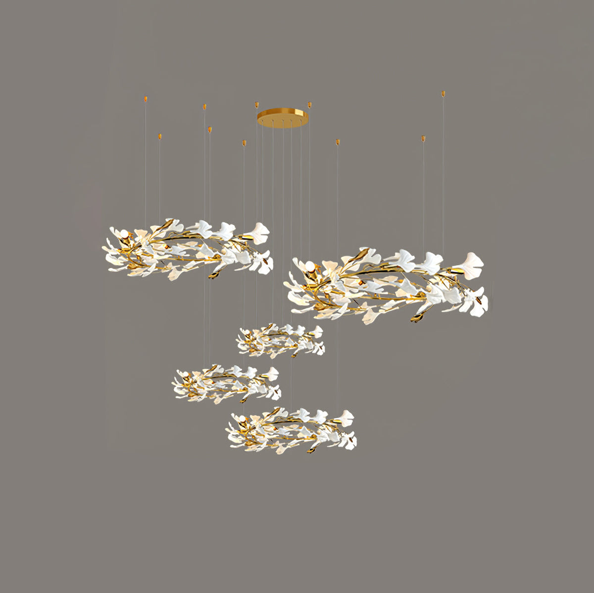 Eurzoris Gingko-Blatt-Kronleuchter