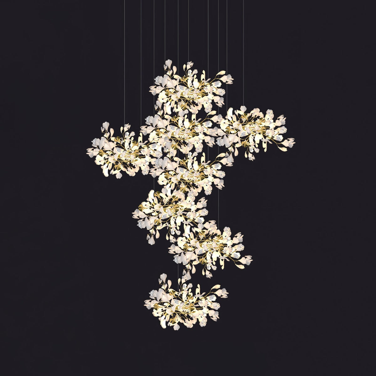 Eurzoris Gingko-Blatt-Kronleuchter