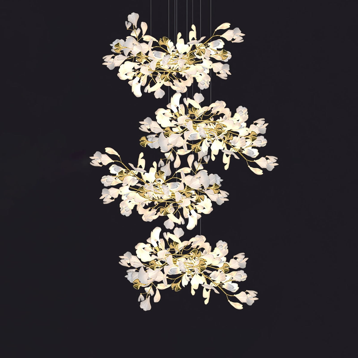 Eurzoris Gingko-Blatt-Kronleuchter