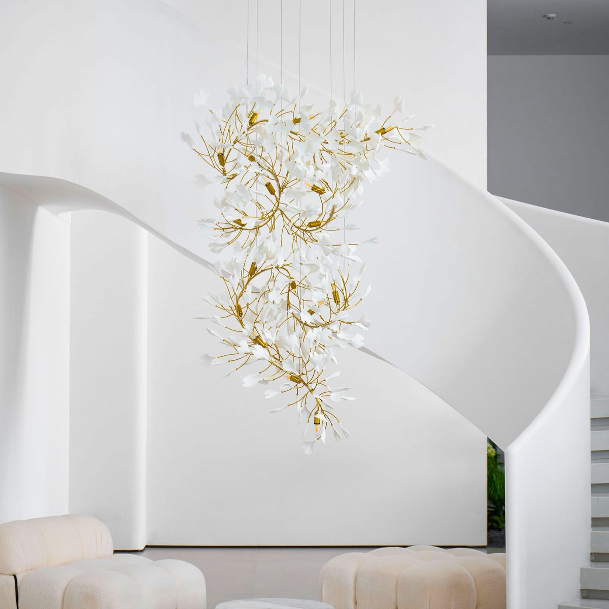 Bough Zephyr Kronleuchter aus Keramik