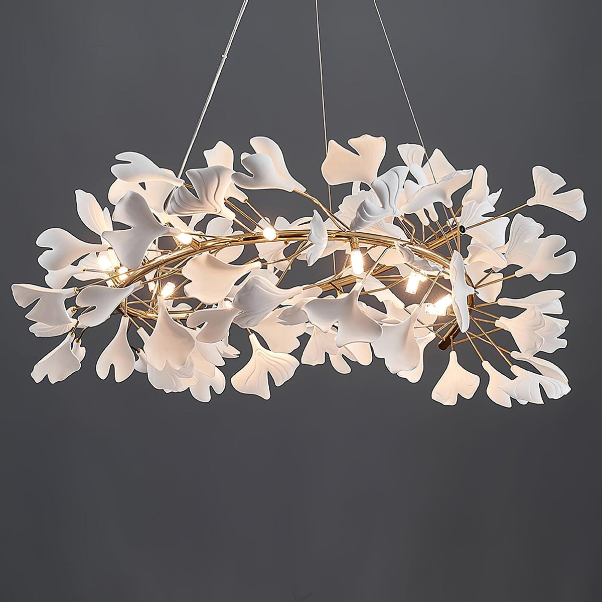 Olivia  Ring   Runde Kronleuchter Moderner gold LED  Keramik