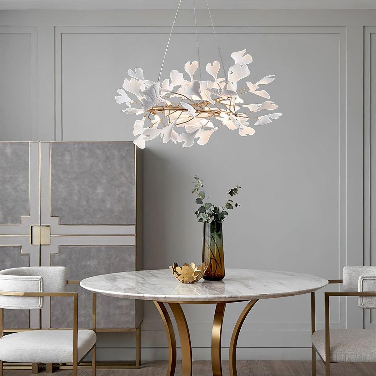 Olivia  Ring   Runde Kronleuchter Moderner gold LED  Keramik