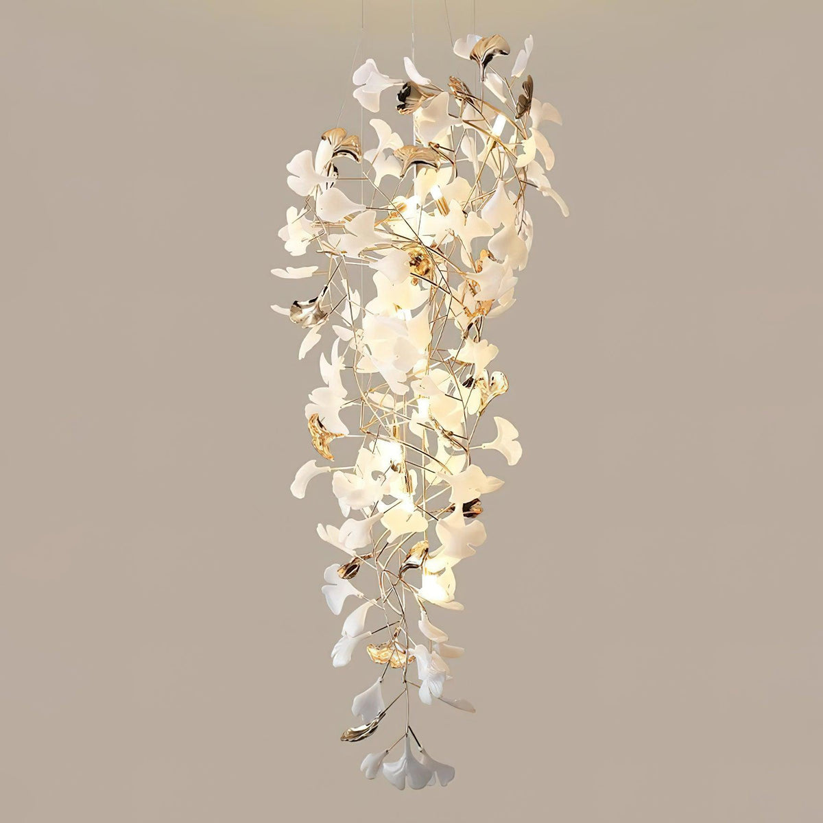 Claire luxuriöser Gingko-Kronleuchter
