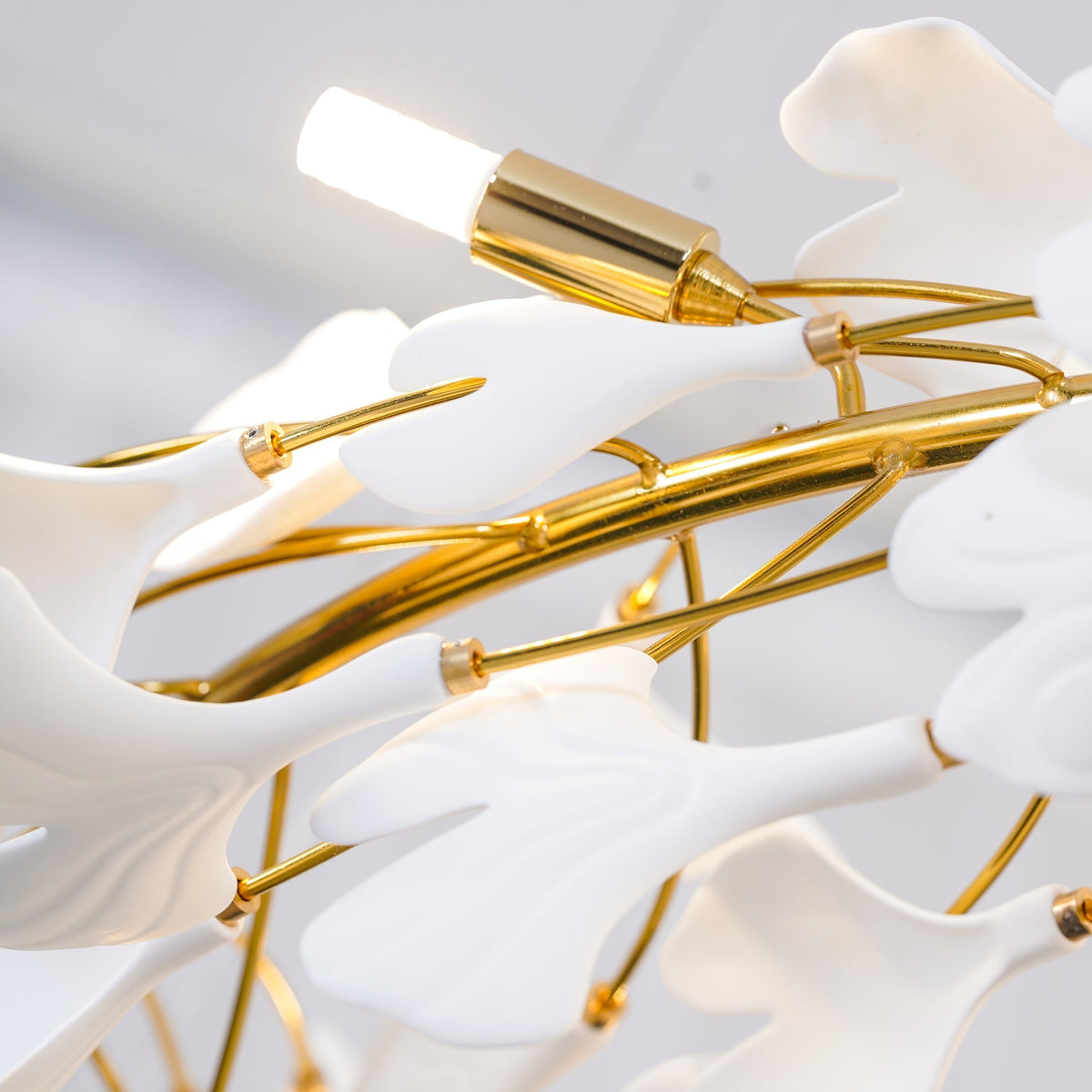 Olivia  Ring   Runde Kronleuchter Moderner gold LED  Keramik
