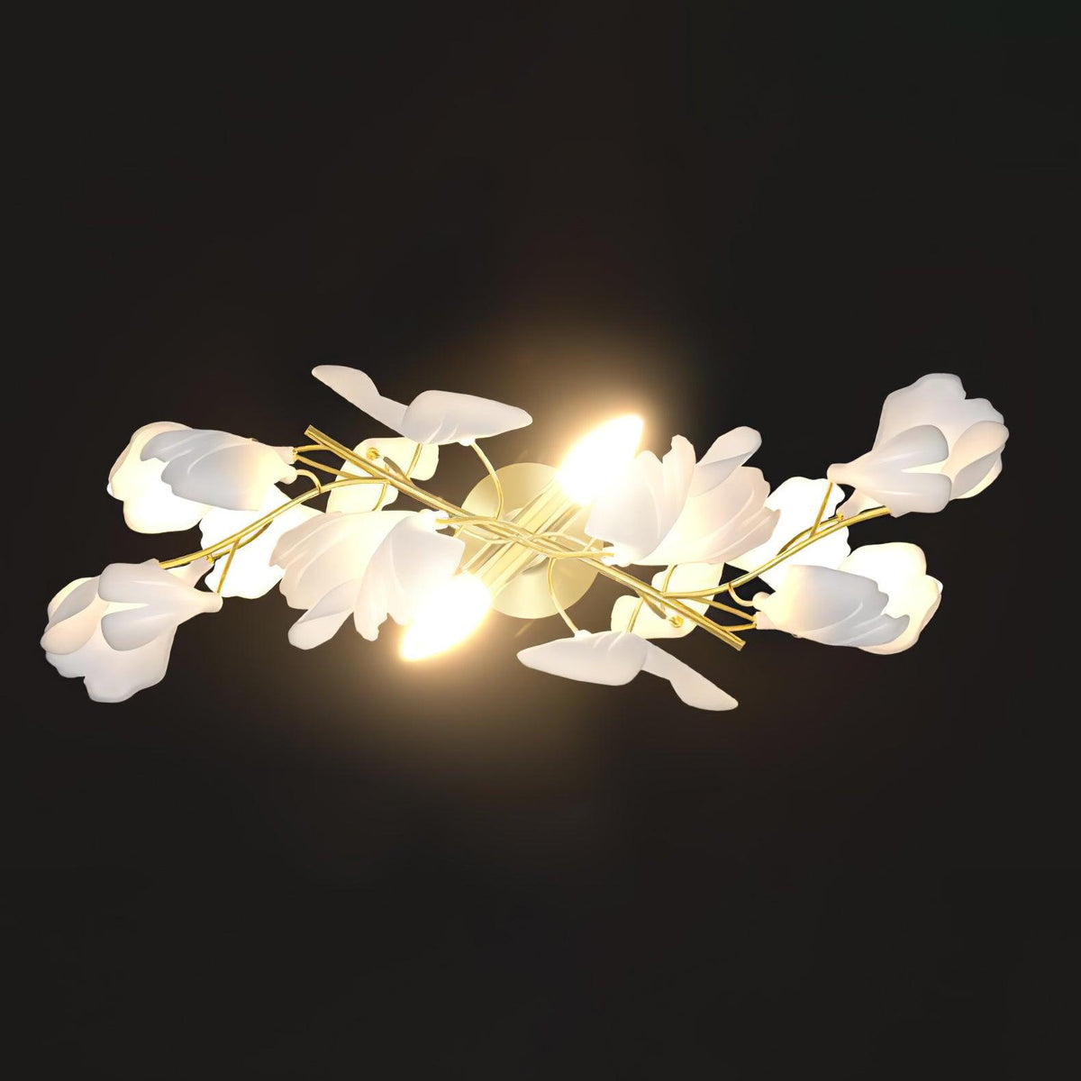 Solivaya Wandleuchte Gingko Flowers Messing