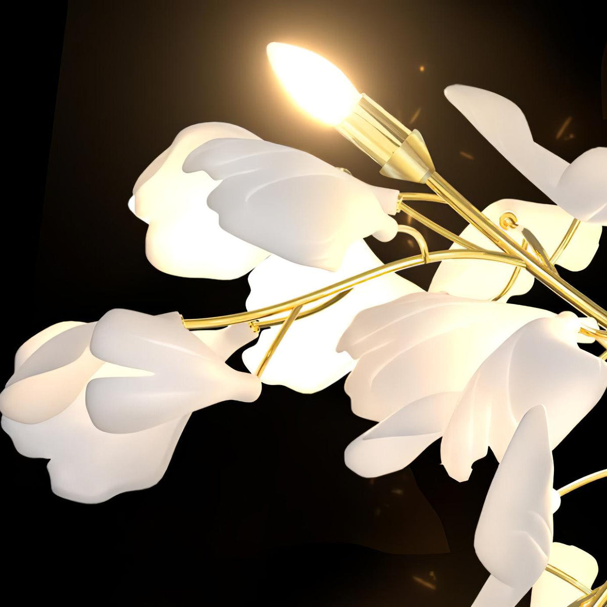 Solivaya Wandleuchte Gingko Flowers Messing
