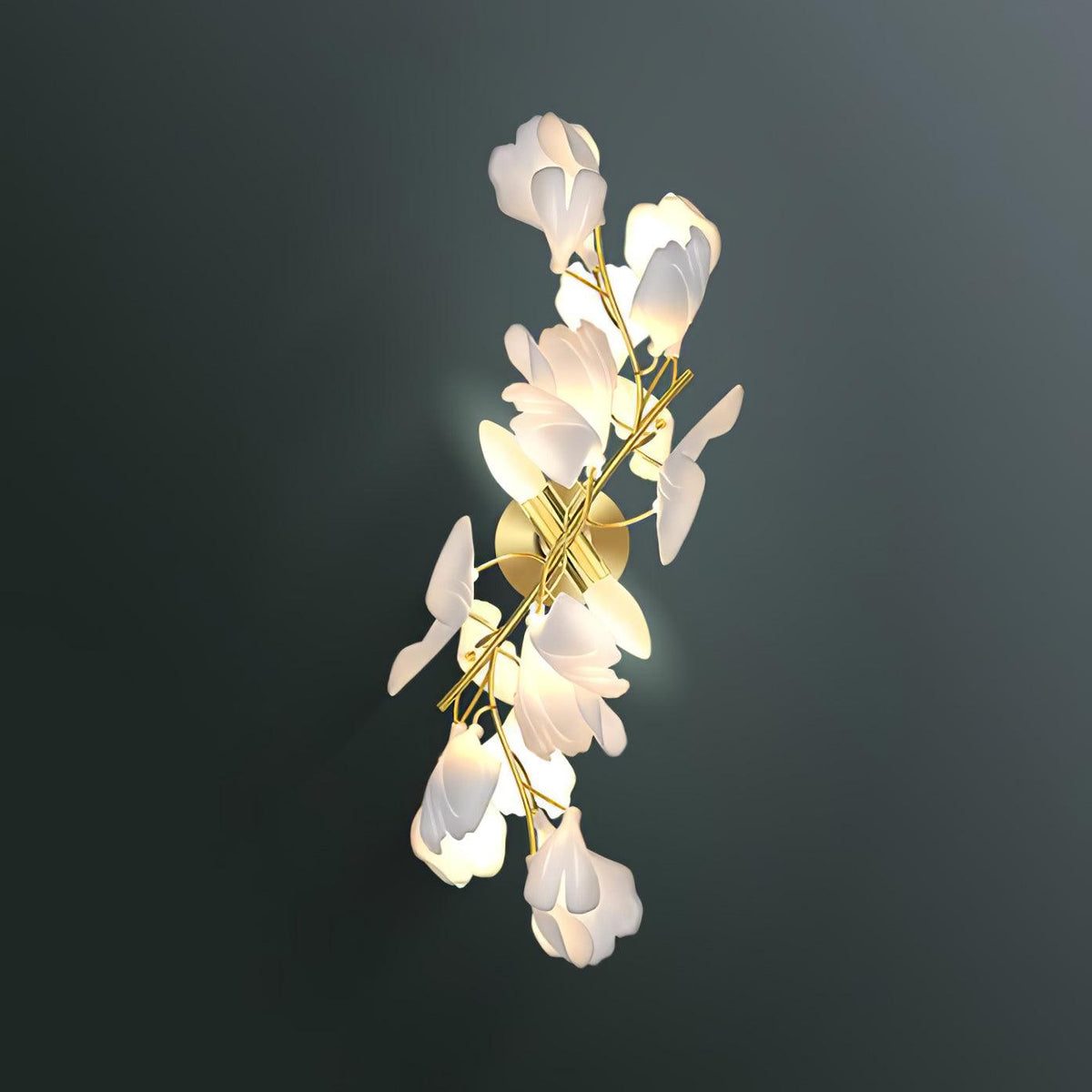 Solivaya Wandleuchte Gingko Flowers Messing
