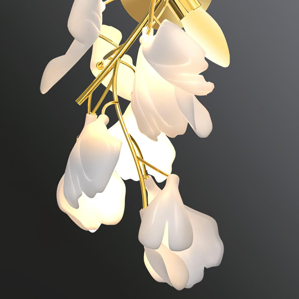 Solivaya Wandleuchte Gingko Flowers Messing