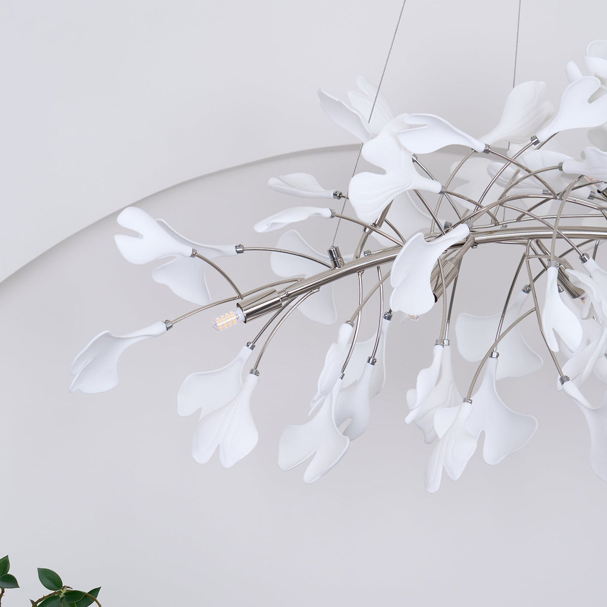 Oriiselle Kronleuchter Keramik Gingko Blatt Gold