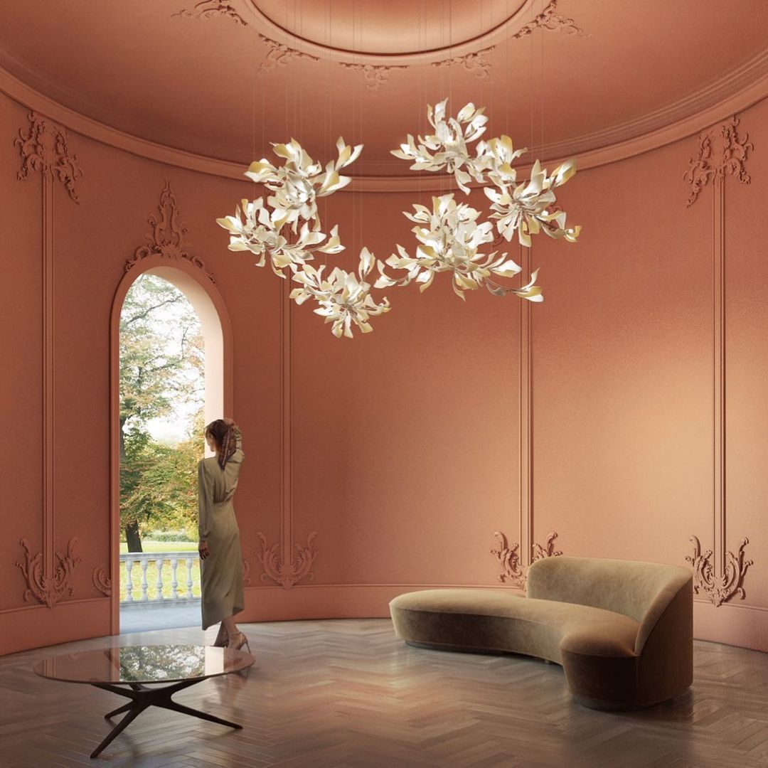 Eurzoris Gingko-Blatt-Kronleuchter