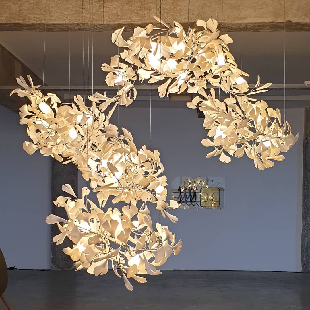Eurzoris Gingko-Blatt-Kronleuchter