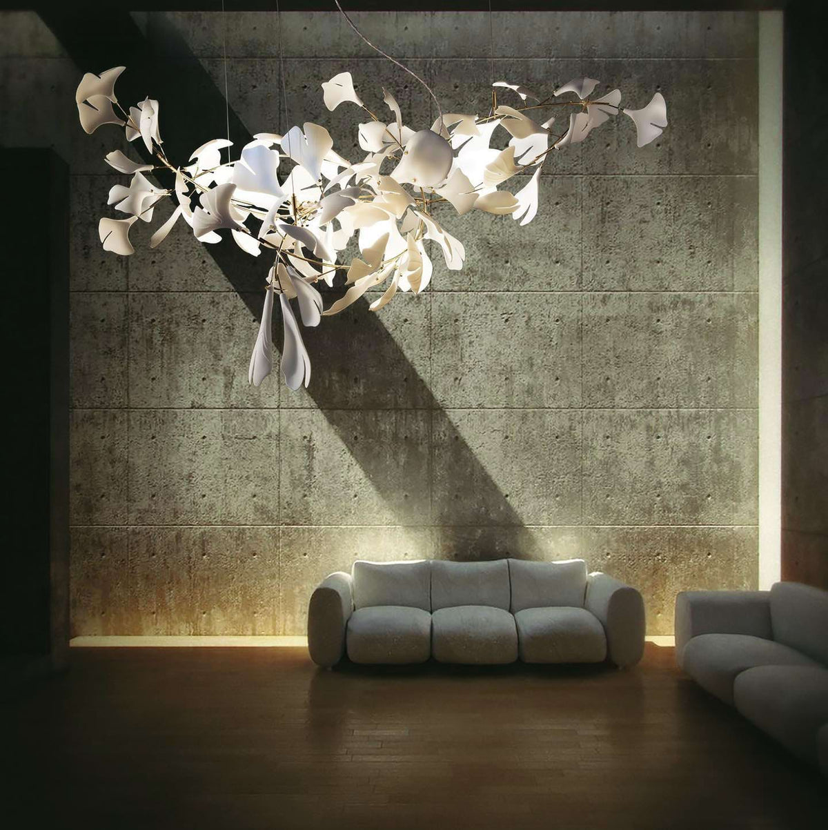 Eurzoris Gingko-Blatt-Kronleuchter