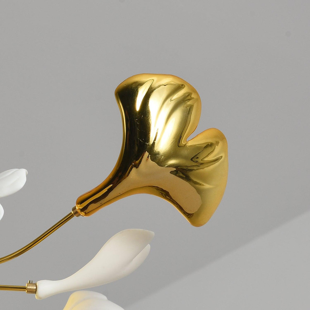 Auriora Pendelleuchte Gingko Keramikblätter Gold