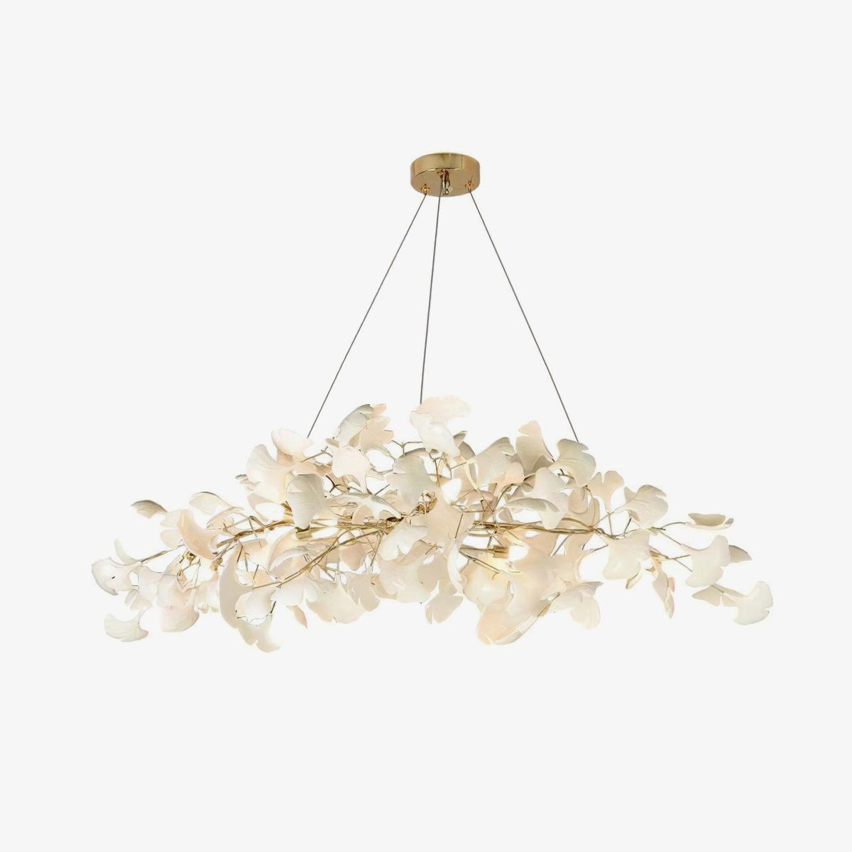 Oriiselle Kronleuchter Keramik Gingko Blatt Gold