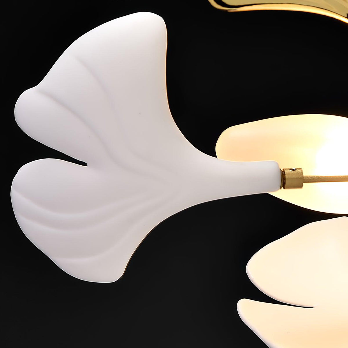 Oriiselle Kronleuchter Keramik Gingko Blatt Gold