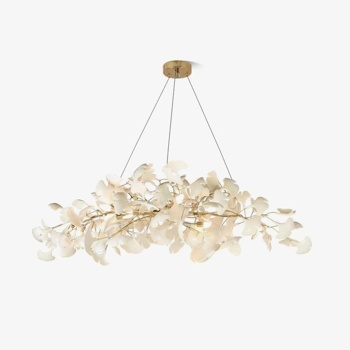 Oriiselle Kronleuchter Keramik Gingko Blatt Gold