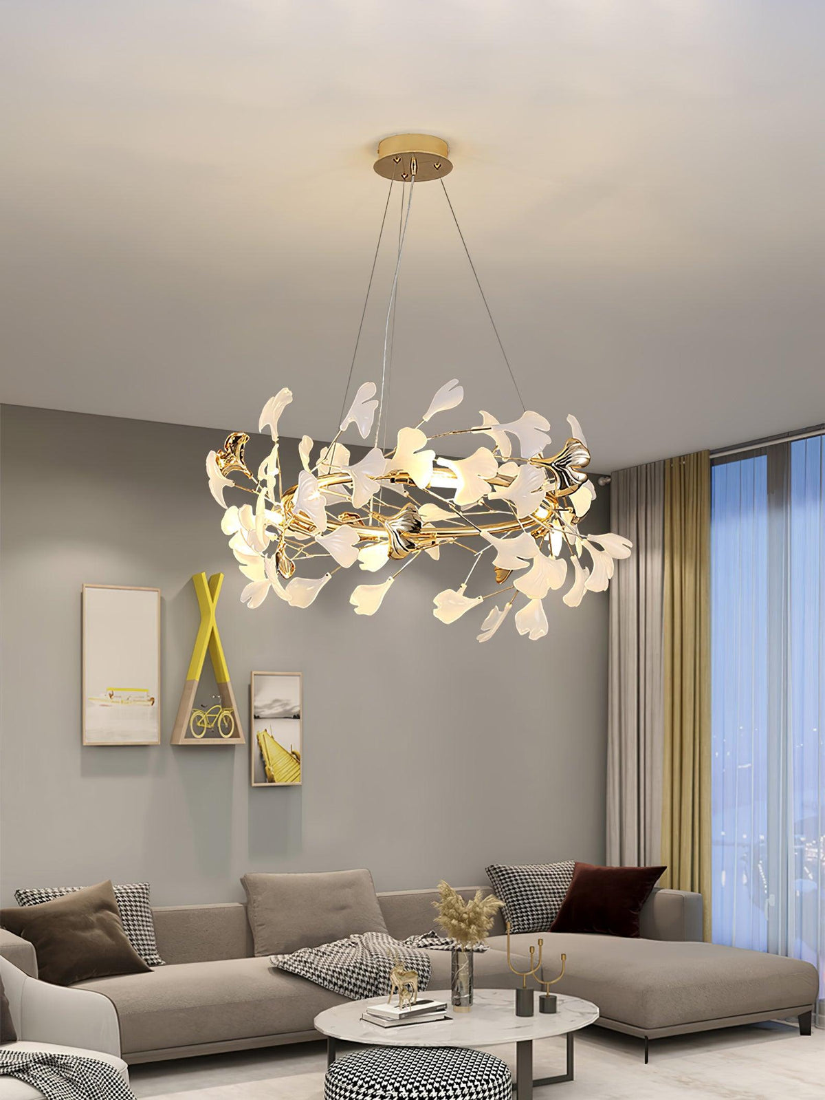 Vixu Kronleuchter im postmodernen Luxus-Stil aus Ginkgo-Keramik