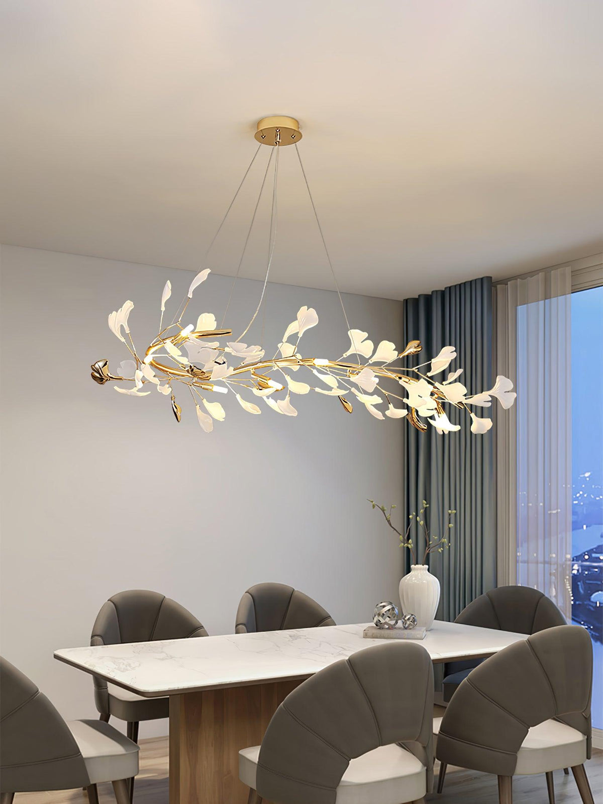 Vixu Kronleuchter im postmodernen Luxus-Stil aus Ginkgo-Keramik