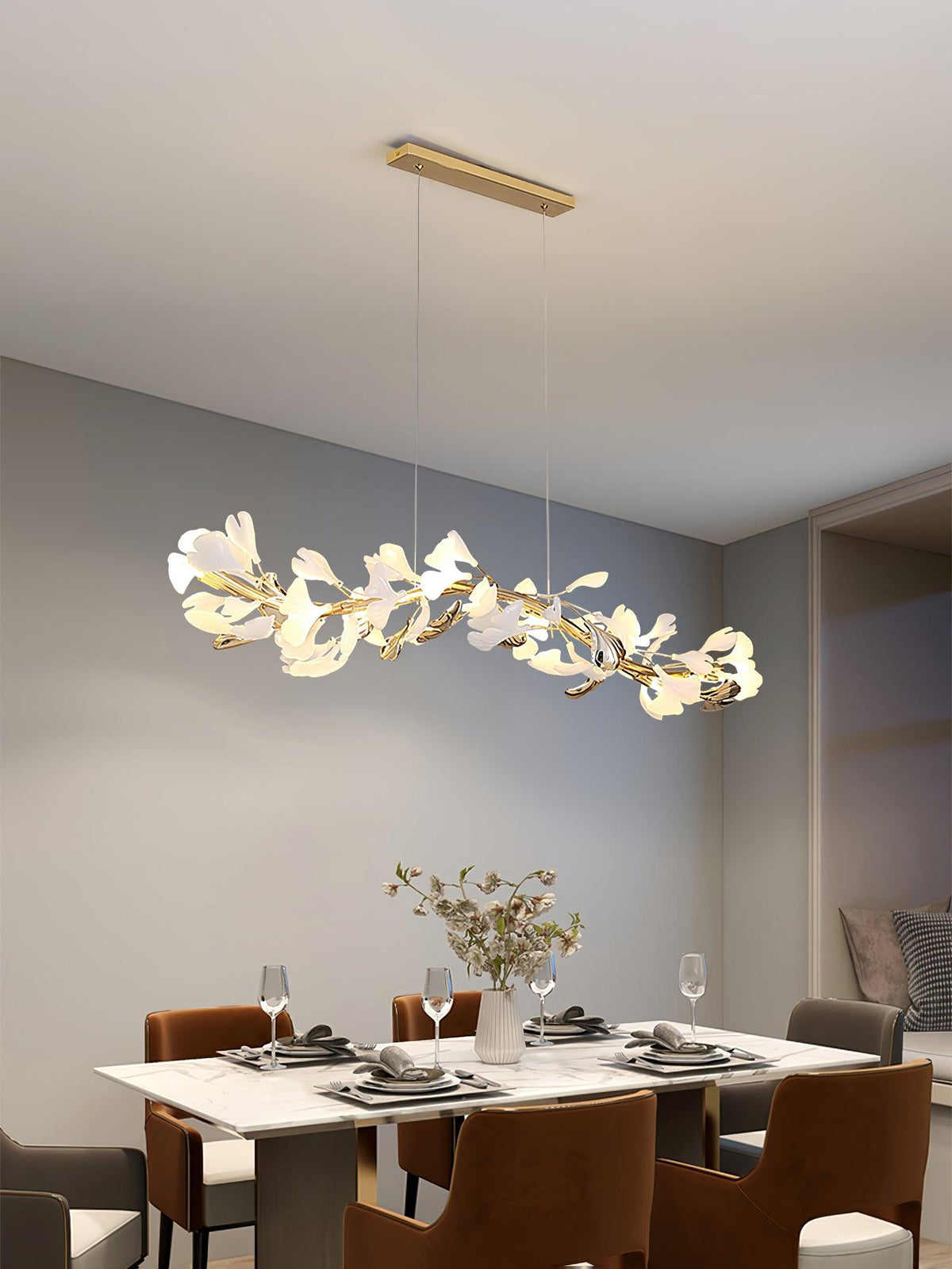 Vixu Kronleuchter im postmodernen Luxus-Stil aus Ginkgo-Keramik
