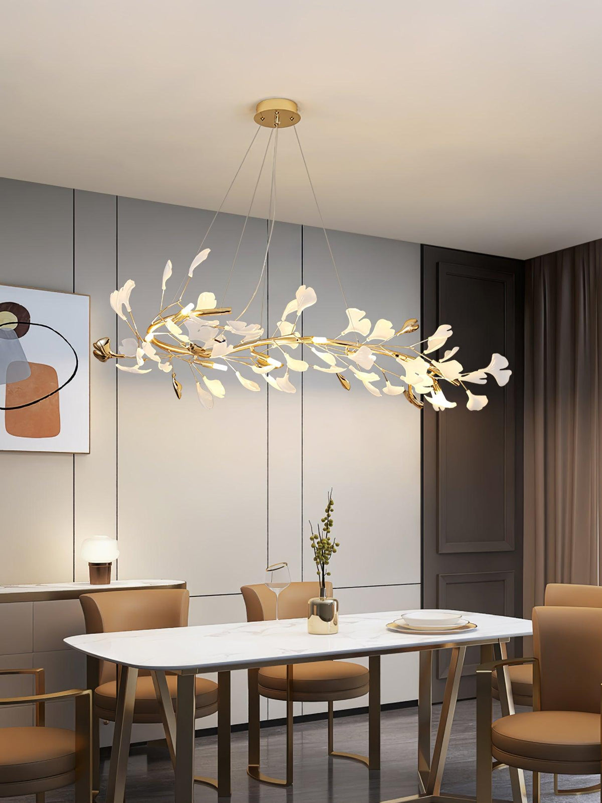 Vixu Kronleuchter im postmodernen Luxus-Stil aus Ginkgo-Keramik